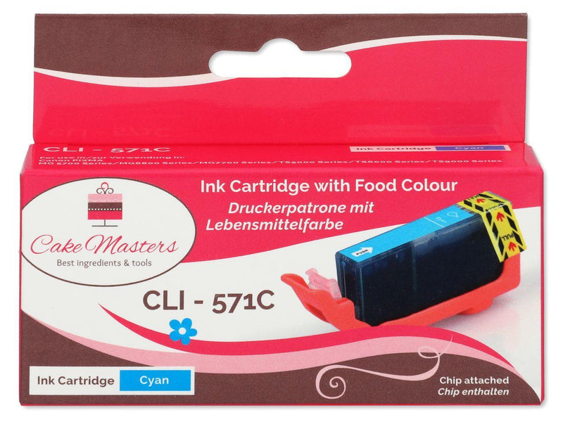 Lebensmitteltinte Patrone cyan CLI-571C - Tortendekoshop