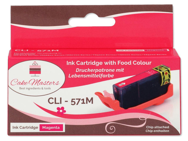 Lebensmitteltinte Patrone magenta CLI-571M - Tortendekoshop