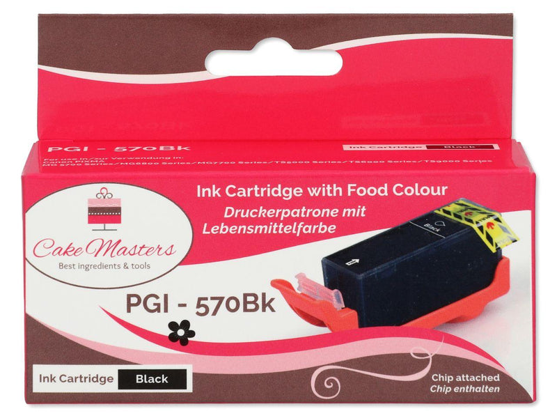 Lebensmitteltinte Patrone schwarz breit CLI-570BK - Tortendekoshop