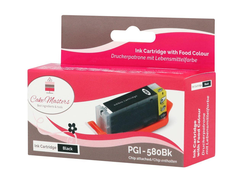 Lebensmitteltinte Patrone schwarz breit PGI-580BK - Tortendekoshop
