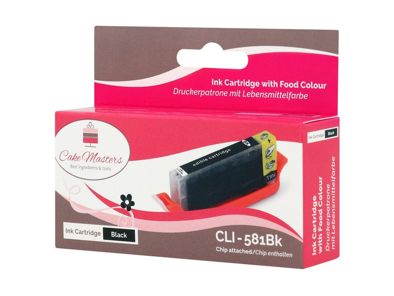Lebensmitteltinte Patrone schwarz schmal CLI-581BK - Tortendekoshop