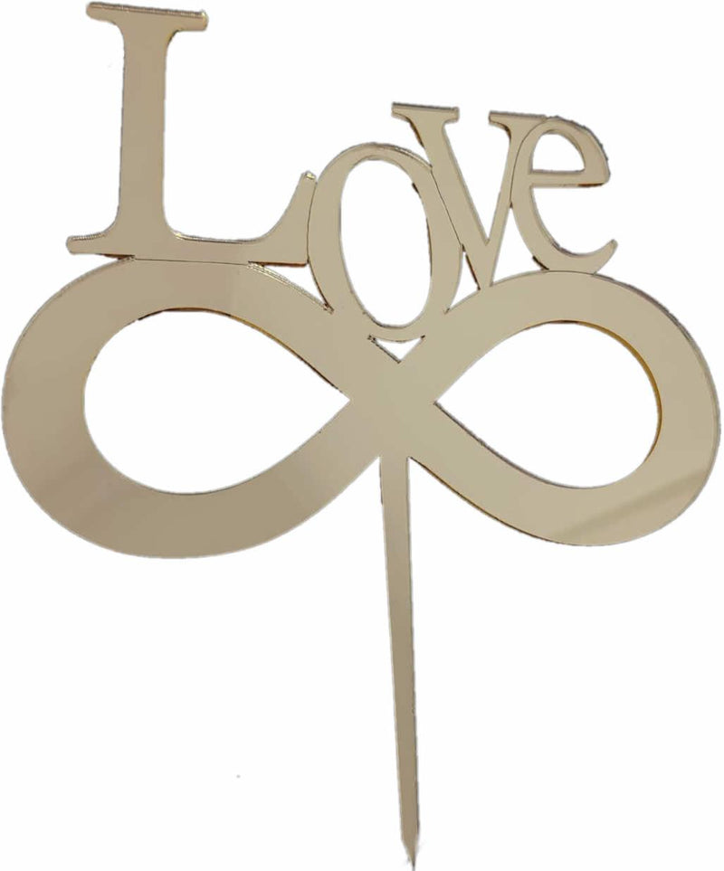 Love Cake Topper, Gold - Tortendekoshop