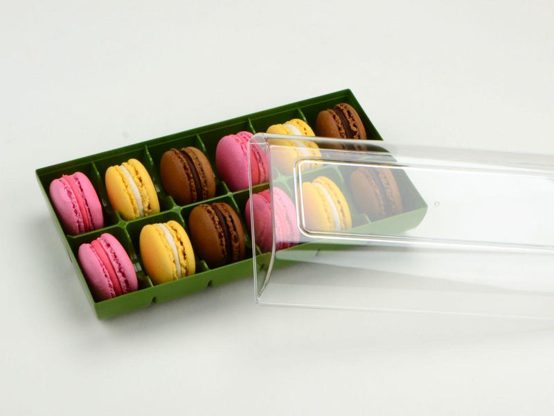 Macaron Verpackung grün 12er - Tortendekoshop