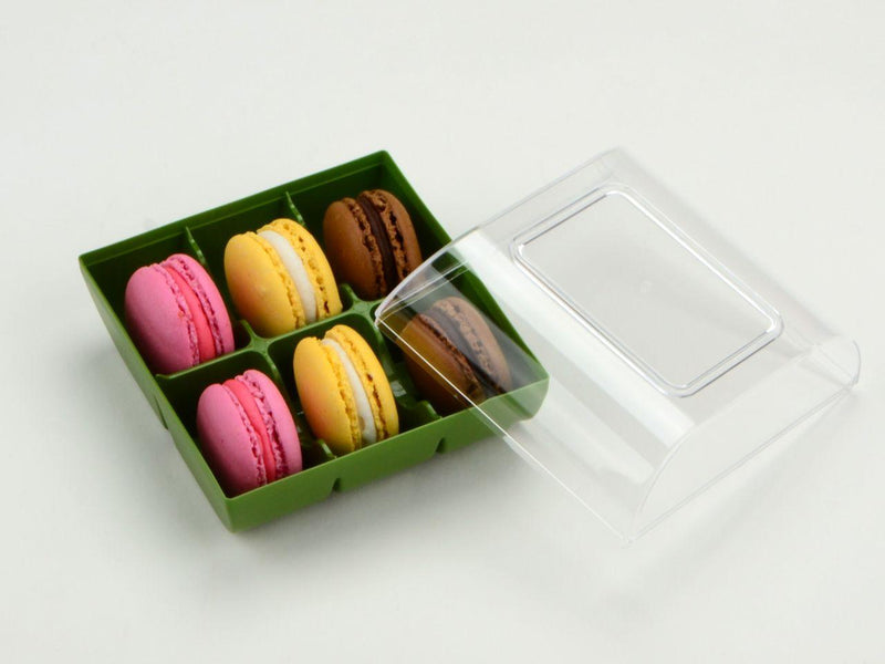 Macaron Verpackung grün 6er - Tortendekoshop
