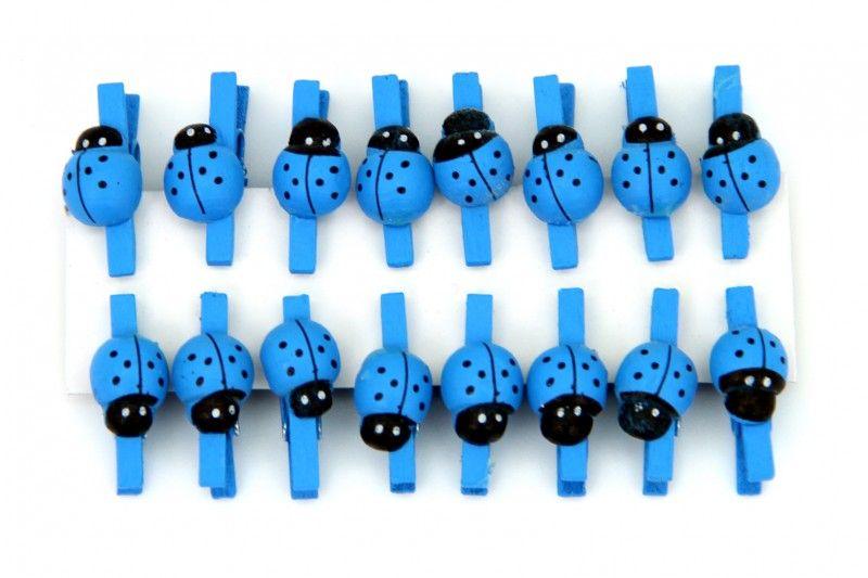 Marienkäfer Blau Deko Klammern - Tortendekoshop