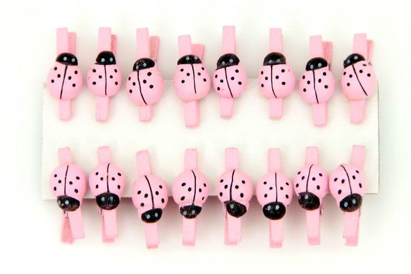 Marienkäfer Rosa Deko Klammern - Tortendekoshop