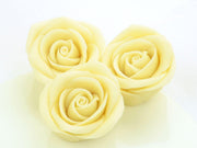Marzipan Rosen groß weiß, 2 Stück - Tortendekoshop