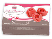 Marzipan Rosen klein rot, 4 Stück - Tortendekoshop