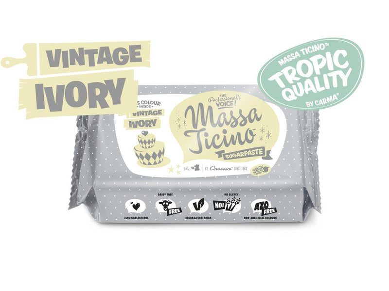 Massa Ticino Tropic elfenbein, Ivory, 250g - Tortendekoshop