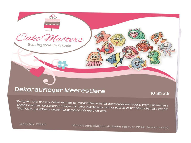 Meerestiere Dekoraufleger, 10 Stück - Tortendekoshop
