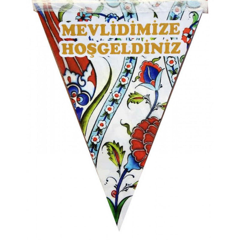 Mevlidimize Hosgeldiniz Wimpelkette - Tortendekoshop