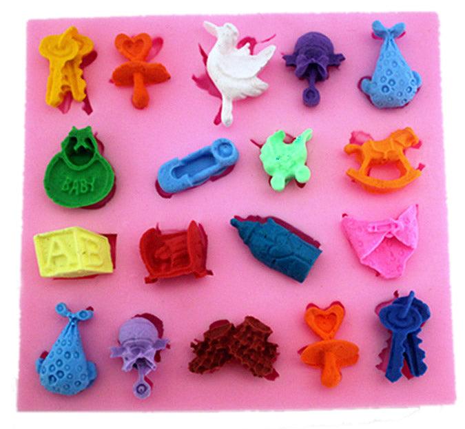 Mini Baby Thema Figüren Silikonform - Tortendekoshop