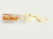Mini Flacon Flitter grob, gold - Tortendekoshop