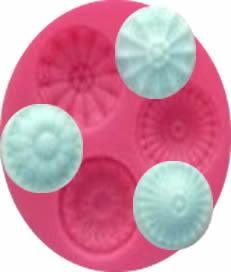 Mini Rund Motiven Silikonform - Tortendekoshop