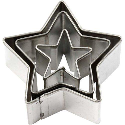 Mini Stern Ausstechform Set, Edelstahl - Tortendekoshop