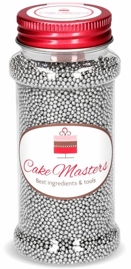 Mini Zucker Perlen silber, 90g - Tortendekoshop