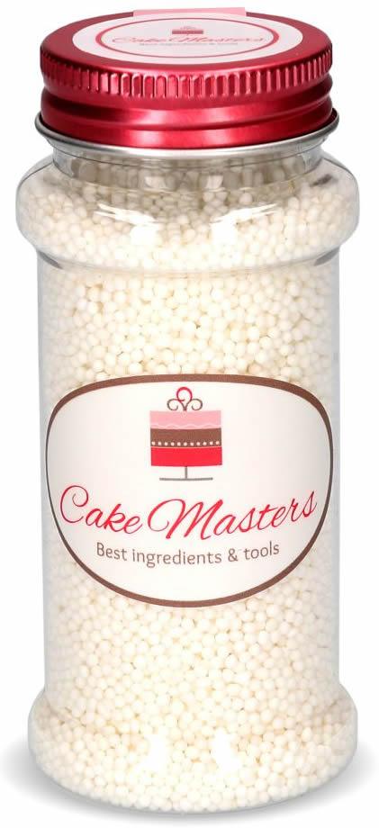 Mini Zucker Perlen weiß, 90g - Tortendekoshop