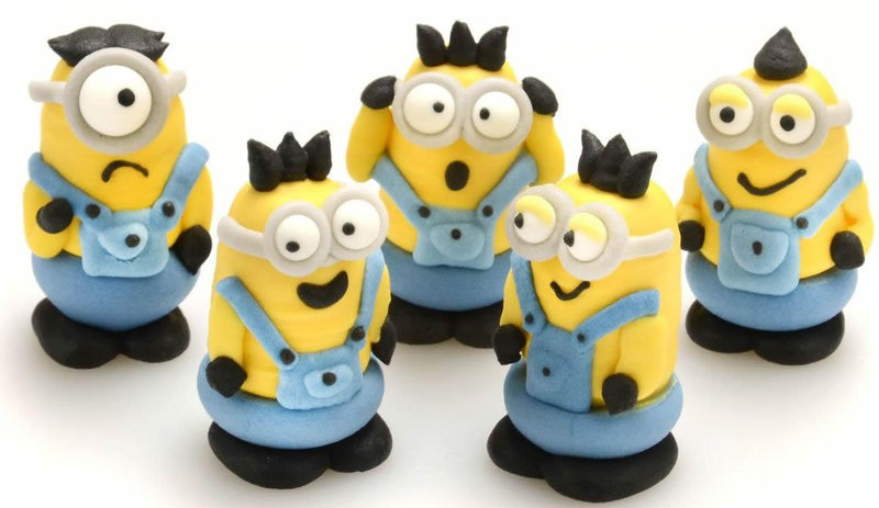 Minions Figüren Zucker, 5 Stück - Tortendekoshop