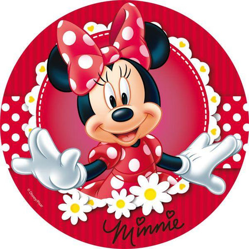 Minnie Mouse Thema Runde Tortenaufleger - Tortendekoshop