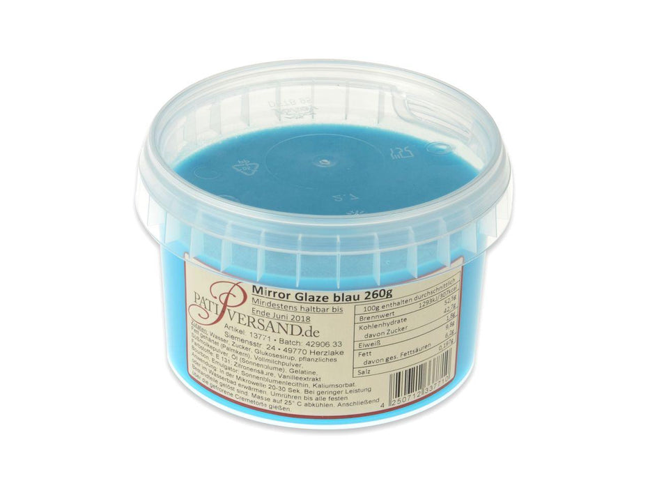 Mirror Glaze blau, 260g - Tortendekoshop