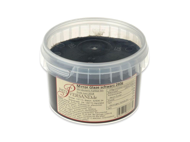 Mirror Glaze schwarz, 260g - Tortendekoshop