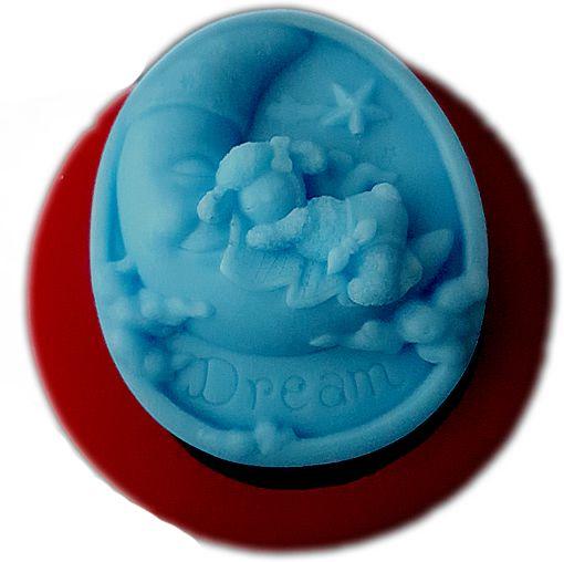 Mond mit schlafen Baby Silikonform - Tortendekoshop
