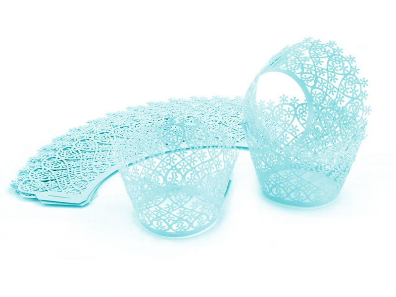 Motiven Cupcake, Muffin Wrappers Set, blau, 12 Stk - Tortendekoshop