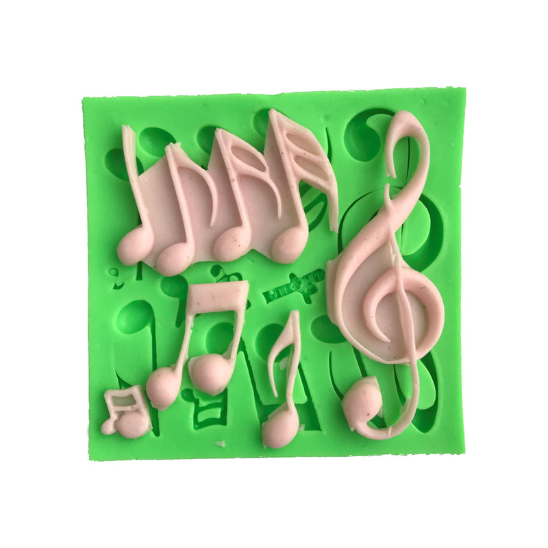 Musik Instrument, Noten Silikonform - Tortendekoshop