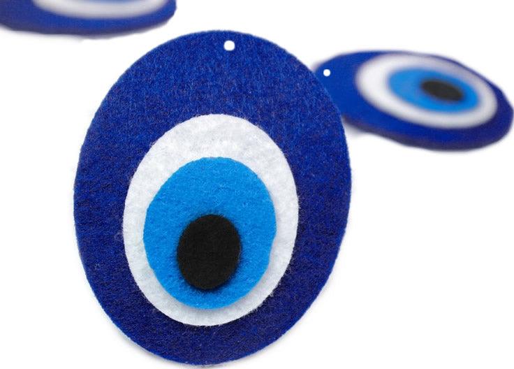 Nazar Boncugu, Schützende Auge,  Deko aus Filz, Blau - Tortendekoshop