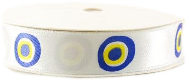Nazar Boncugu, Schützende Auge, Satin Schleifenband, 2cm - Tortendekoshop