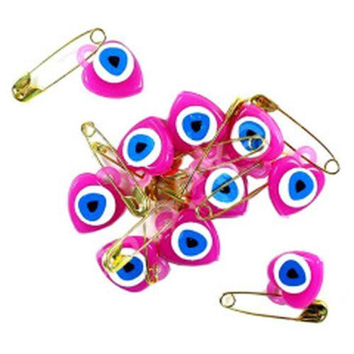 Nazar Boncugu, Schützende Auge, Sicherheitsnadel Rosa - Tortendekoshop