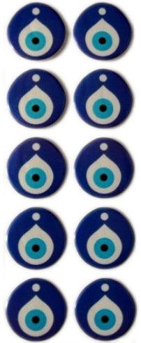 Nazar Boncugu, Schützende Auge, Sticker, Blau, 3cm - Tortendekoshop