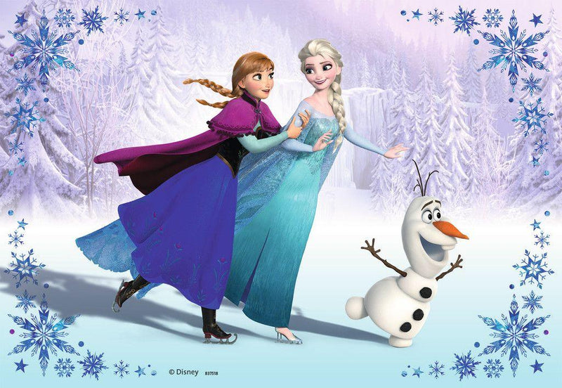 Olaf, Anna, Elsa, Eiskönigin Tortenaufleger, Rechteckig - Tortendekoshop