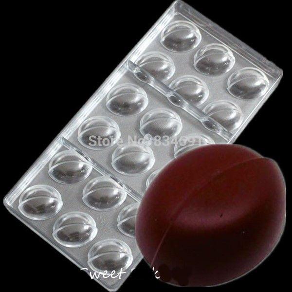 Oval mit strich Pralinen Schokoladen form - Tortendekoshop