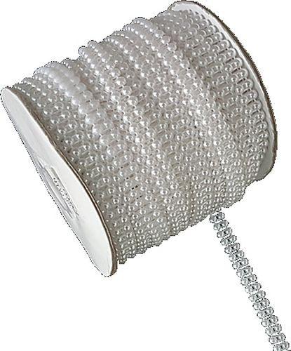 Perlen Deko Band, 2 Reihen, 1m - Tortendekoshop