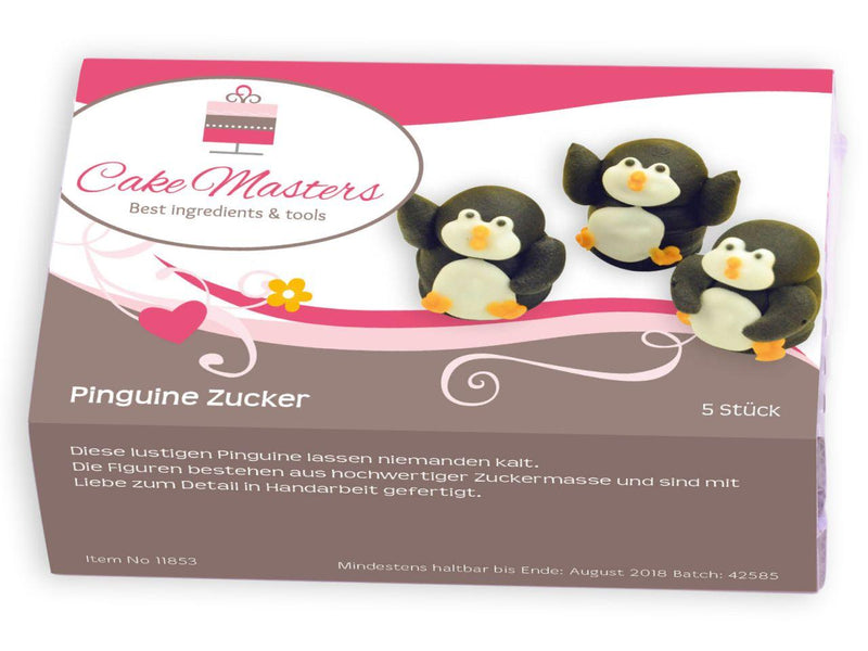 Pinguine Zucker, 5 Stück - Tortendekoshop