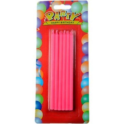 Pink Party Kerzen Set, Lang - Tortendekoshop
