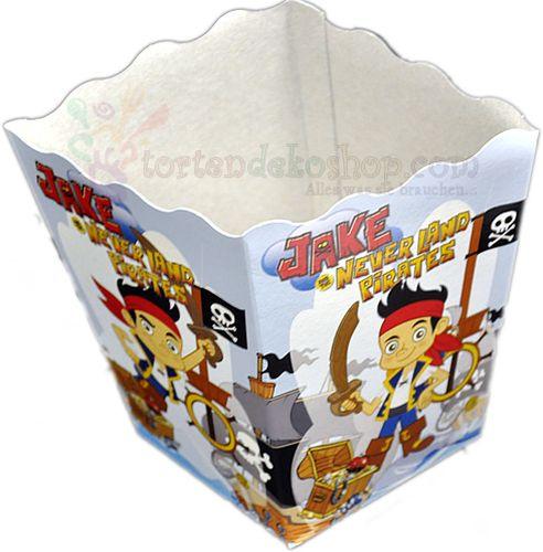 Pirat  Jake Party Popcornbecher,6 Stk - Tortendekoshop