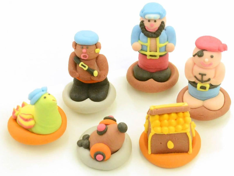 Piraten Figüren Zucker, 6 Stück - Tortendekoshop