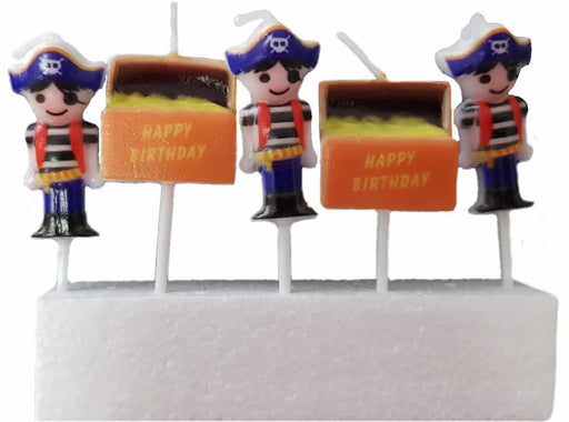 Piraten Kinder Party Kerzen Set - Tortendekoshop