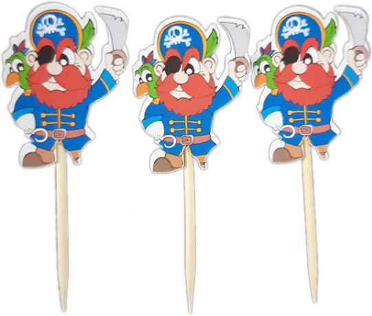 Piraten Thema Kuchen Topper, Cupcake Picks - Tortendekoshop