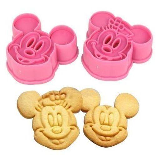 Plastik Mickey, Minnie Mouse Austecher Set - Tortendekoshop