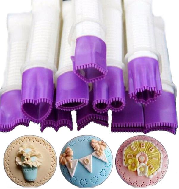 Plastik Pinzetten Crimper Set, gewellt - Tortendekoshop