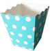 Popcorn Box Blau Gepunktet - Tortendekoshop