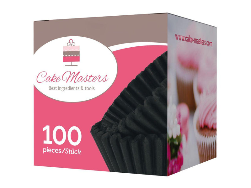 Pralinenkapseln 25mm schwarz, 100 Stück - Tortendekoshop