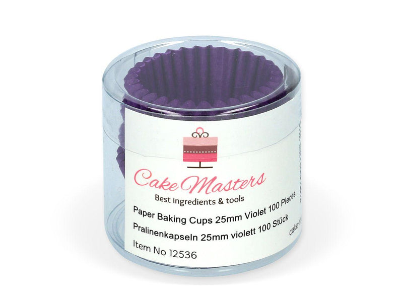 Pralinenkapseln 25mm violett, 100 Stück - Tortendekoshop