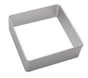 Quadrat Ausstechform, Aluminium - Tortendekoshop