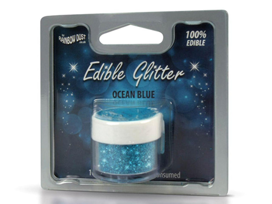 Rainbow Dust Glitzerpulver essbar ocean blau, 5g - Tortendekoshop