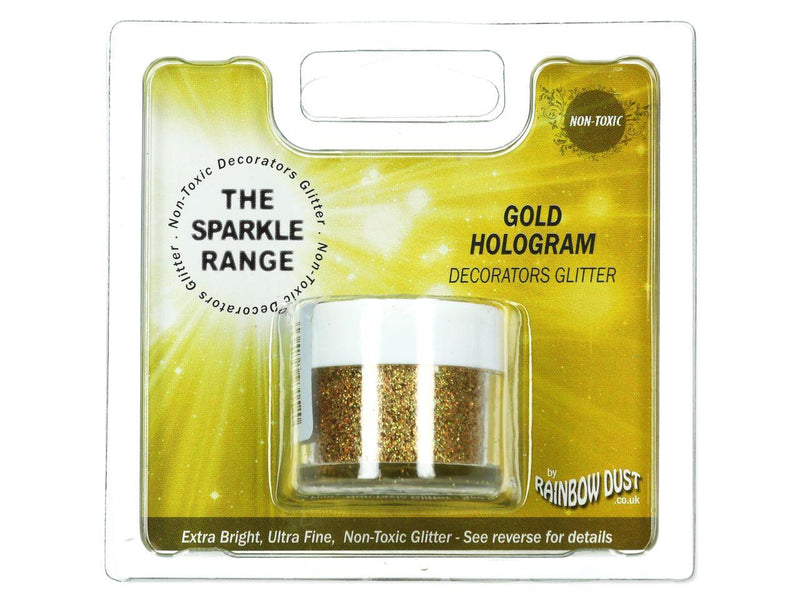 Rainbow Dust Glitzerpulver Hologram Gold, 5g - Tortendekoshop