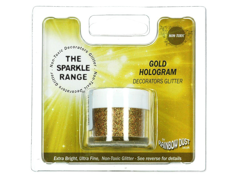 Rainbow Dust Glitzerpulver Hologram Gold, 5g - Tortendekoshop